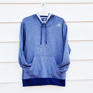 Adidas blue hoodie pullover sweater